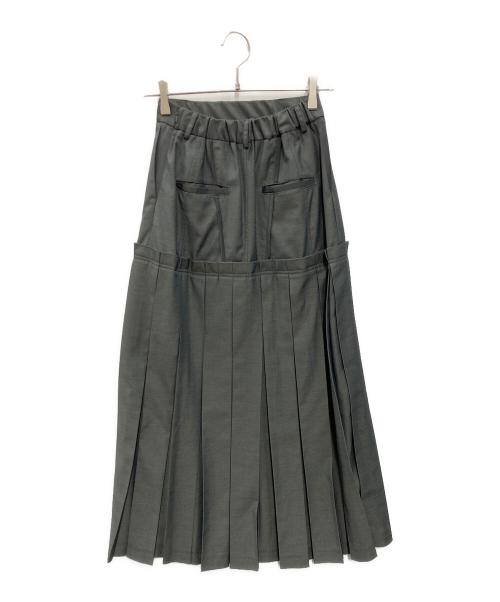 AULA AILA（アウラアイラ）AULA AILA (アウラアイラ) BOX PLEATS SKIRT グレーの古着・服飾アイテム