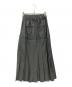 AULA AILA (アウラアイラ) BOX PLEATS SKIRT グレー：10000円