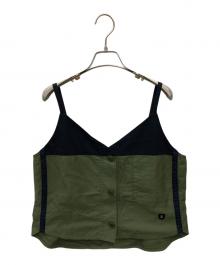 blanc basque（ブランバスク）の古着「配色切替デザインキャミ ビスチェ」｜グリーン