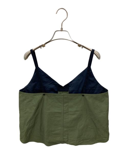 blanc basque（ブランバスク）BLANC basque (ブランバスク) 配色切替デザインキャミ ビスチェ グリーン サイズ:38 未使用品の古着・服飾アイテム