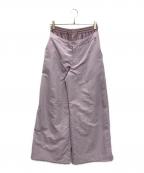 AULA AILAアウラアイラ）の古着「PATCHWORK LACE LAYER WIDEPANTS」｜ピンク