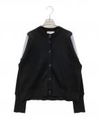 nagonstansナゴンスタンス）の古着「shoulder patch cardigan」｜ブラック