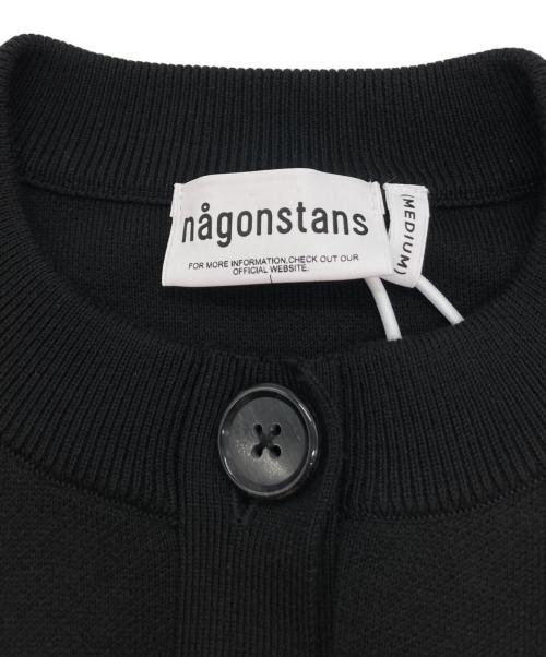nagonstans（ナゴンスタンス）nagonstans (ナゴンスタンス) shoulder patch cardigan ブラック サイズ:M 未使用品の古着・服飾アイテム