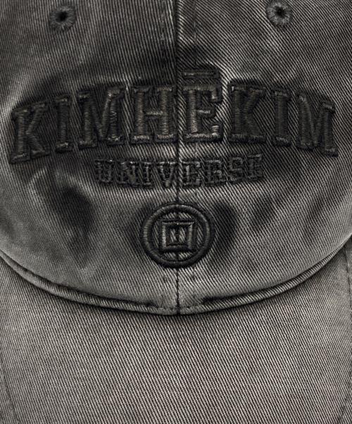 Kimhekim（キムヘキム）KIMHEKIM (キムヘキム) UPCYCLED PEARL PIERCED BASEBALL CAP グレー サイズ:OSの古着・服飾アイテム
