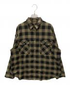 BEAUTY&YOUTHビューティーアンドユース）の古着「チェックシャツ」｜ブラック×ベージュ