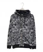 stussyステューシー）の古着「総柄ジップアップジャケット」｜ブラック×グレー