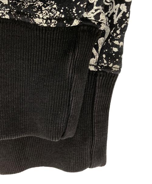 stussy（ステューシー）stussy (ステューシー) 総柄ジップアップジャケット ブラック×グレー サイズ:Mの古着・服飾アイテム