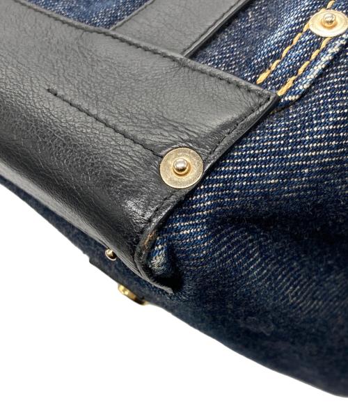 sacai（サカイ）sacai (サカイ) スタッズ ハンドバッグ インディゴの古着・服飾アイテム