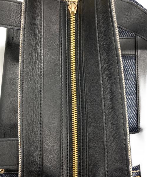 sacai（サカイ）sacai (サカイ) スタッズ ハンドバッグ インディゴの古着・服飾アイテム