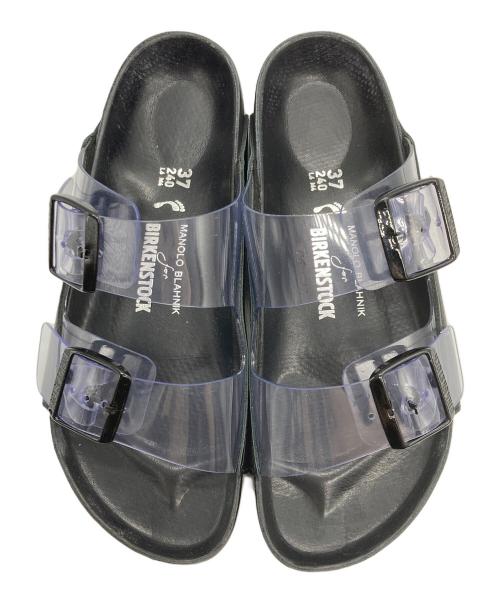 BIRKENSTOCK（ビルケンシュトック）BIRKENSTOCK (ビルケンシュトック) Manolo Blahnik (マノロブラニク) アリゾナ クリアサンダル ブラック サイズ:37の古着・服飾アイテム