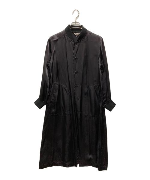 BLACK COMME des GARCONS（ブラックコムデギャルソン）BLACK COMME des GARCONS (ブラックコムデギャルソン) サテンロングコート ブラック サイズ:XSの古着・服飾アイテム