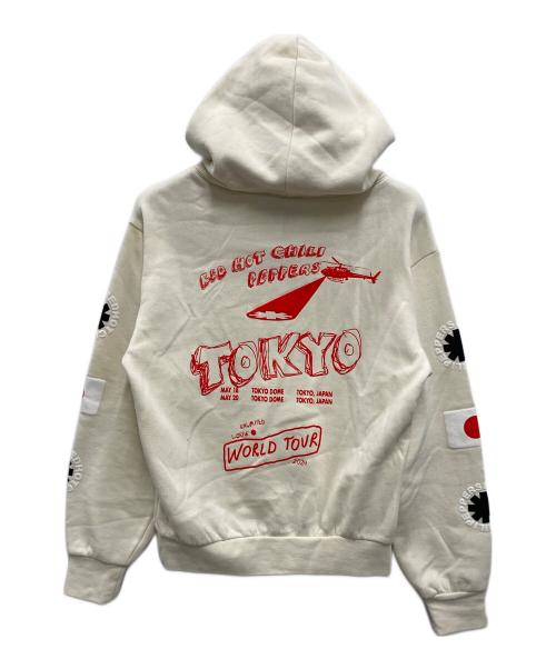 RED HOT CHILIPEPPER（レッド・ホット・チリ・ペッパーズ）RED HOT CHILIPEPPER (レッド・ホット・チリ・ペッパーズ) プルオーバーパーカー アイボリー サイズ:Sの古着・服飾アイテム