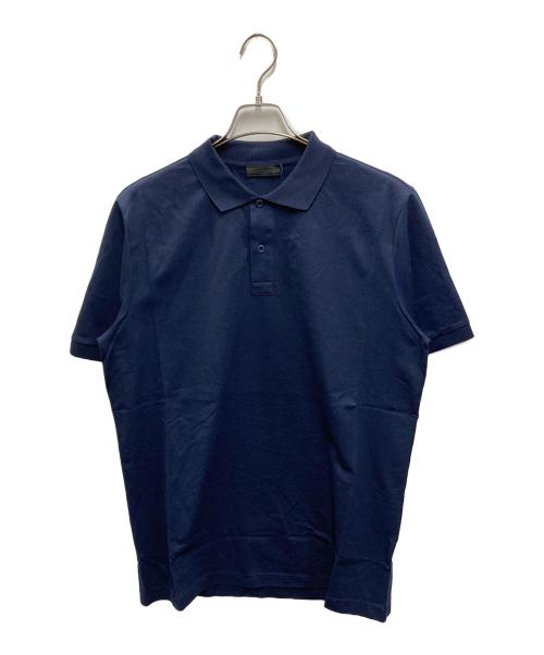 PRADA（プラダ）PRADA (プラダ) ポロシャツ ネイビー サイズ:XLの古着・服飾アイテム