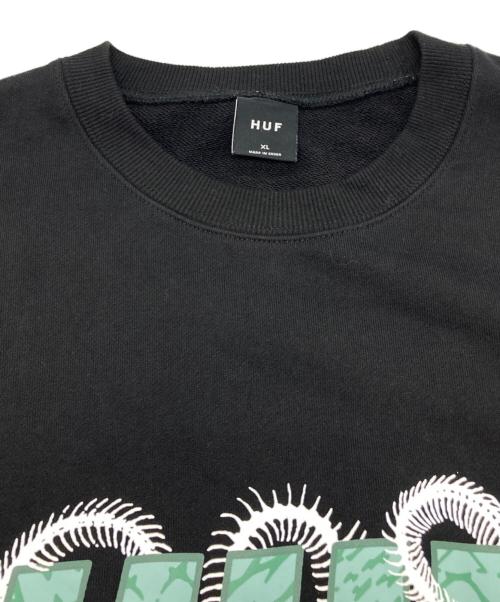 HUF（ハフ）HUF (ハフ) COBRA CREWNECK ブラック サイズ:XLの古着・服飾アイテム