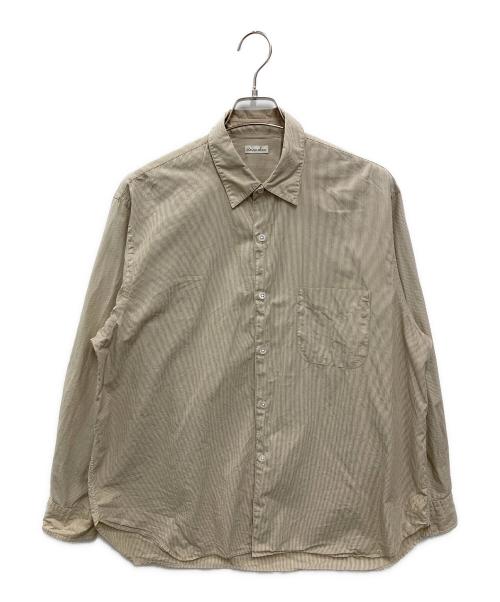 STEVEN ALAN（スティーブンアラン）STEVEN ALAN (スティーブンアラン) コンパクトヤーン ストライプ レギュラーカラー シャツ ベージュ サイズ:Mの古着・服飾アイテム