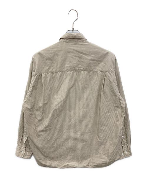 STEVEN ALAN（スティーブンアラン）STEVEN ALAN (スティーブンアラン) コンパクトヤーン ストライプ レギュラーカラー シャツ ベージュ サイズ:Mの古着・服飾アイテム