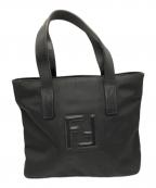 FENDIフェンディ）の古着「FFロゴ ナイロン トートバッグ」｜ブラック