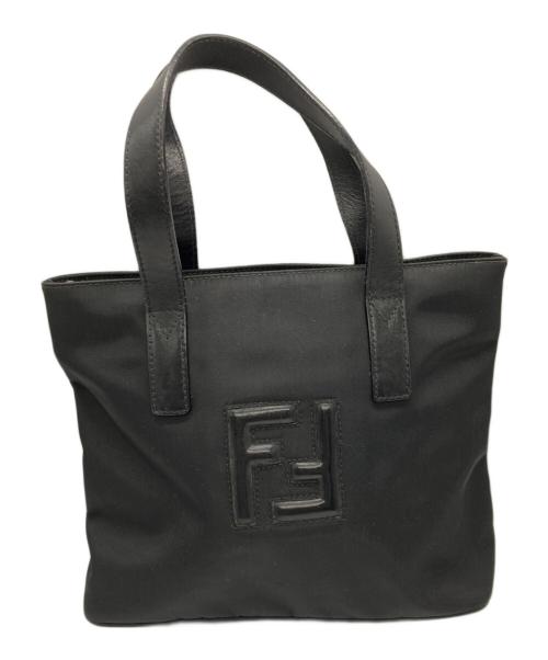 FENDI（フェンディ）FENDI (フェンディ) FFロゴ ナイロン トートバッグ ブラックの古着・服飾アイテム