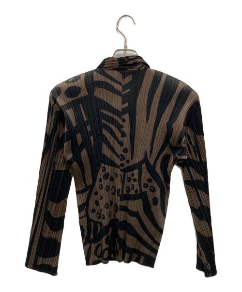 PLEATS PLEASE（プリーツプリーズ）PLEATS PLEASE (プリーツプリーズ) プリーツシャツ ブラウン サイズ:SIZE 3の古着・服飾アイテム