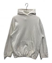 BALENCIAGA（バレンシアガ）の古着「フードロゴプリント プルオーバーパーカー」｜ホワイト