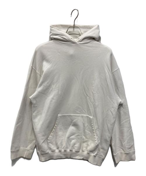 BALENCIAGA（バレンシアガ）BALENCIAGA (バレンシアガ) フードロゴプリント プルオーバーパーカー ホワイト サイズ:XSの古着・服飾アイテム