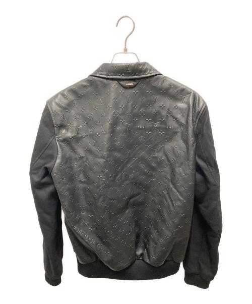 LOUIS VUITTON（ルイ ヴィトン）LOUIS VUITTON (ルイ ヴィトン) LVSE Embossed Monogram Mix Leather Blouson ブラック サイズ:46の古着・服飾アイテム