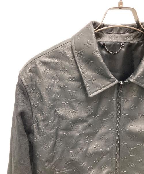 LOUIS VUITTON（ルイ ヴィトン）LOUIS VUITTON (ルイ ヴィトン) LVSE Embossed Monogram Mix Leather Blouson ブラック サイズ:46の古着・服飾アイテム