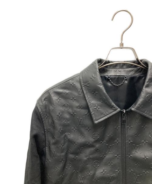 LOUIS VUITTON（ルイ ヴィトン）LOUIS VUITTON (ルイ ヴィトン) LVSE Embossed Monogram Mix Leather Blouson ブラック サイズ:46の古着・服飾アイテム