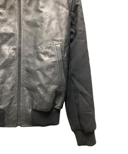 LOUIS VUITTON（ルイ ヴィトン）LOUIS VUITTON (ルイ ヴィトン) LVSE Embossed Monogram Mix Leather Blouson ブラック サイズ:46の古着・服飾アイテム