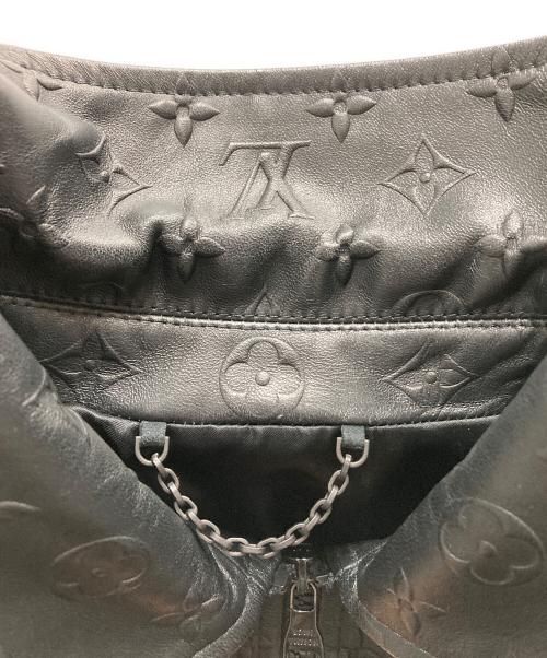 LOUIS VUITTON（ルイ ヴィトン）LOUIS VUITTON (ルイ ヴィトン) LVSE Embossed Monogram Mix Leather Blouson ブラック サイズ:46の古着・服飾アイテム