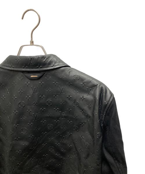 LOUIS VUITTON（ルイ ヴィトン）LOUIS VUITTON (ルイ ヴィトン) LVSE Embossed Monogram Mix Leather Blouson ブラック サイズ:46の古着・服飾アイテム