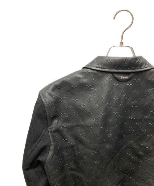 LOUIS VUITTON（ルイ ヴィトン）LOUIS VUITTON (ルイ ヴィトン) LVSE Embossed Monogram Mix Leather Blouson ブラック サイズ:46の古着・服飾アイテム
