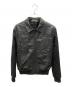 LOUIS VUITTON（ルイ ヴィトン）の古着「LVSE Embossed Monogram Mix Leather Blouson」｜ブラック