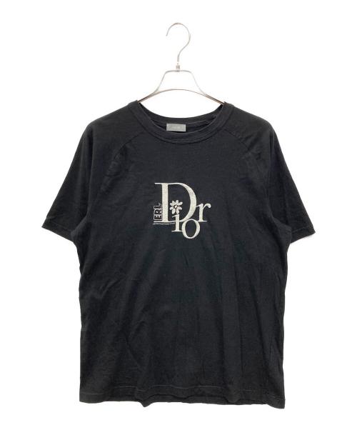 Christian Dior（クリスチャン ディオール）Christian Dior (クリスチャン ディオール) ERL (イーアールエル) 刺繍リラックスフィットTシャツ ブラック サイズ:Mの古着・服飾アイテム