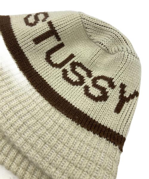 stussy（ステューシー）stussy (ステューシー) Jacquard knit Bucket Hat ベージュの古着・服飾アイテム