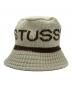 stussy（ステューシー）の古着「Jacquard knit Bucket Hat」｜ベージュ