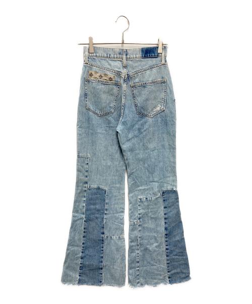 POLO RALPH LAUREN（ポロ・ラルフローレン）POLO RALPH LAUREN (ポロ・ラルフローレン) パッチワーク フレア デニムパンツ インディゴ サイズ:25の古着・服飾アイテム