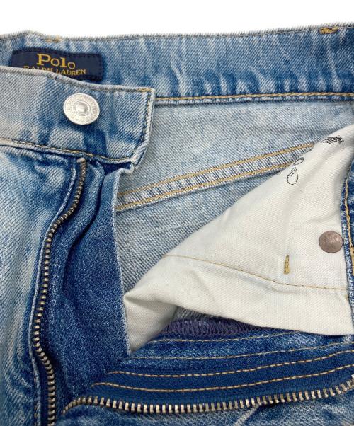 POLO RALPH LAUREN（ポロ・ラルフローレン）POLO RALPH LAUREN (ポロ・ラルフローレン) パッチワーク フレア デニムパンツ インディゴ サイズ:25の古着・服飾アイテム