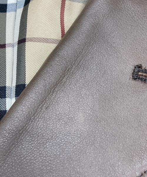 BURBERRY BLACK LABEL（バーバリーブラックレーベル）BURBERRY BLACK LABEL (バーバリーブラックレーベル) ラビットファーラムレザーコート ブラウン サイズ:Ｍの古着・服飾アイテム