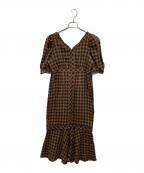 HER LIP TOハーリップトゥ）の古着「Istres Linen Mermaid Dress」｜ブラウン