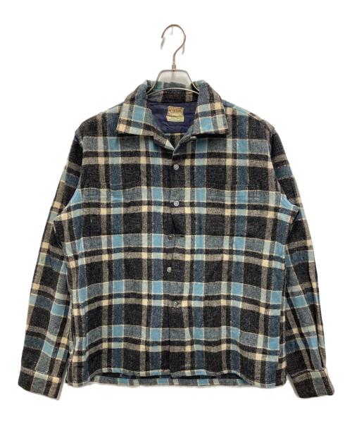 McGREGOR（マックレガー）McGREGOR (マックレガー) オープンカラー ネルシャツ スカイブルー サイズ:Lの古着・服飾アイテム