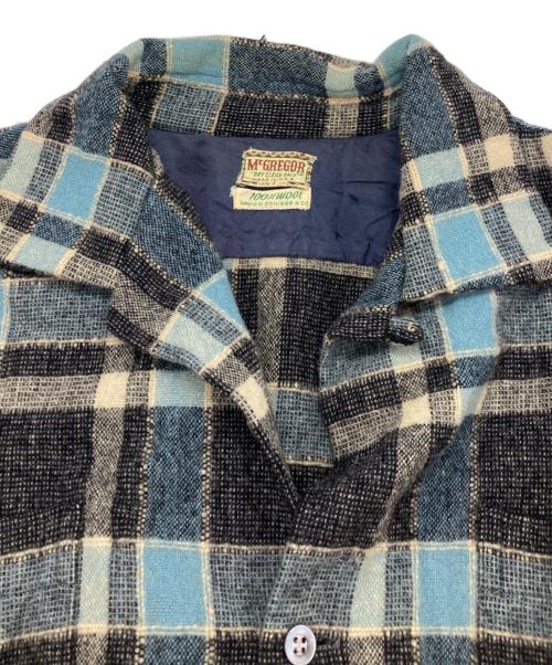 McGREGOR（マックレガー）McGREGOR (マックレガー) オープンカラー ネルシャツ スカイブルー サイズ:Lの古着・服飾アイテム