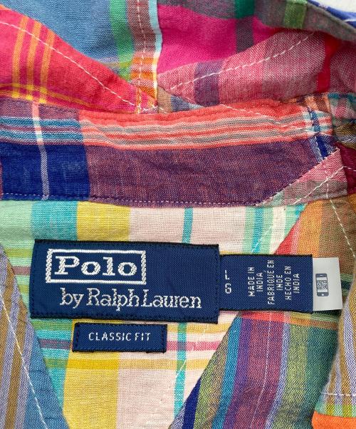 POLO RALPH LAUREN（ポロ・ラルフローレン）POLO RALPH LAUREN (ポロ・ラルフローレン) クレイジーパッチワークシャツ マルチカラー サイズ:Lの古着・服飾アイテム