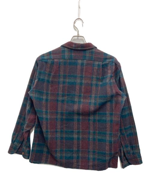 PENDLETON（ペンドルトン）PENDLETON (ペンドルトン) オープンカラーボードシャツ グリーン×レッド サイズ:Mの古着・服飾アイテム