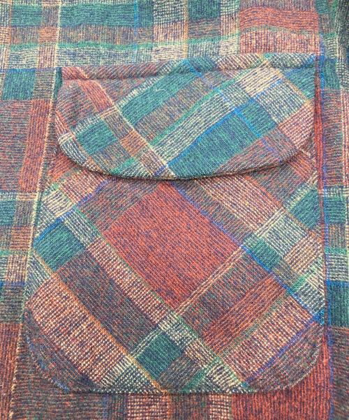 PENDLETON（ペンドルトン）PENDLETON (ペンドルトン) オープンカラーボードシャツ グリーン×レッド サイズ:Mの古着・服飾アイテム