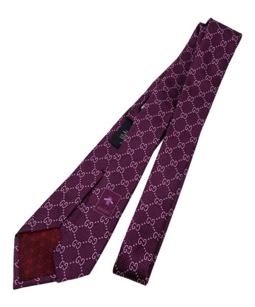 GUCCI（グッチ）GUCCI (グッチ) グッチシマ ネクタイ パープル サイズ:　の古着・服飾アイテム