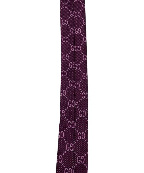 GUCCI（グッチ）GUCCI (グッチ) グッチシマ ネクタイ パープル サイズ:　の古着・服飾アイテム