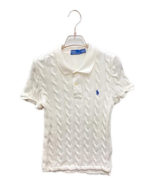 POLO RALPH LAUREN（ポロ・ラルフローレン）POLO RALPH LAUREN (ポロ・ラルフローレン) ニットポロシャツ ホワイト サイズ:Mの古着・服飾アイテム