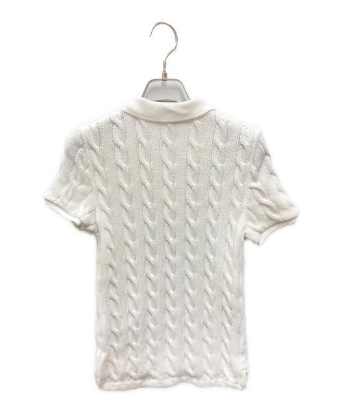 POLO RALPH LAUREN（ポロ・ラルフローレン）POLO RALPH LAUREN (ポロ・ラルフローレン) ニットポロシャツ ホワイト サイズ:Mの古着・服飾アイテム