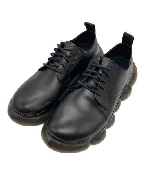 grounds（グラウンズ）grounds (グラウンズ) TARO HORIUCHI (タロウホリウチ) コラボ レザースニーカー ブラック サイズ:44の古着・服飾アイテム